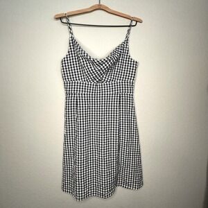 Loft Women's Gingham‎ Twist Cutout Cami Mini Dress- Sz 10